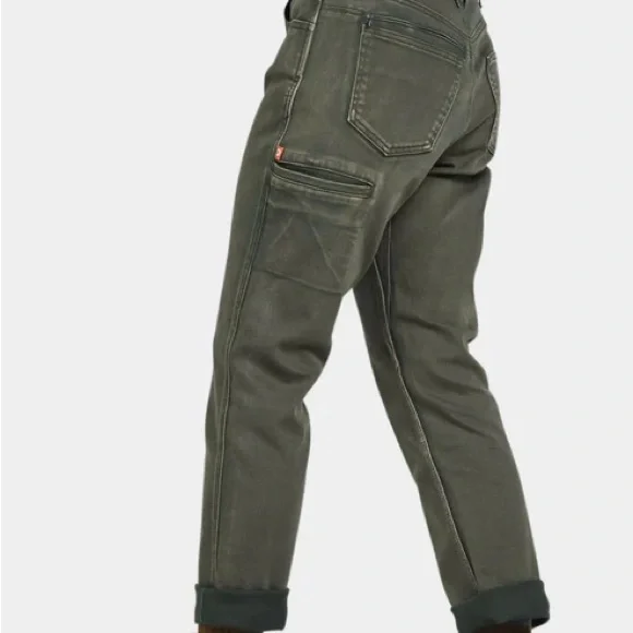Olive Green High-Waist Utility Shop Pants - 4x30 - Picture 5 of 10